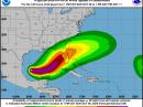 Wind speed probabilities for Hurricane Milton.